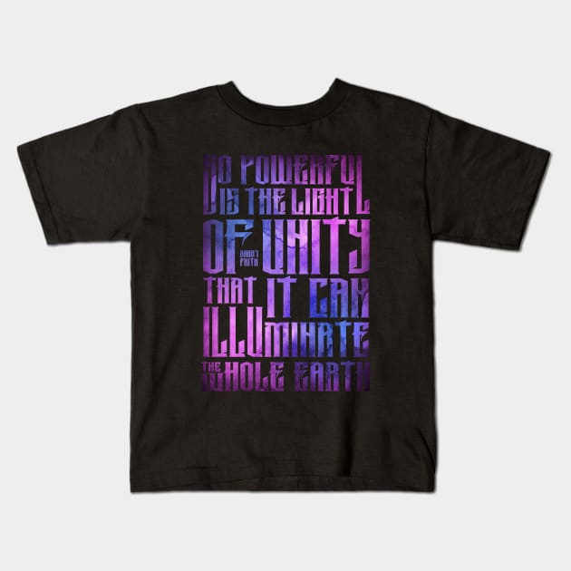 So Powerful is the Light of Unity - The Baha'i Faith Kids T-Shirt by irfankokabi